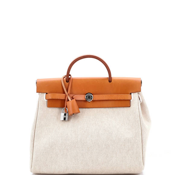 Hermes Herbag A Dos Backpack Toile - Picture 1 of 8